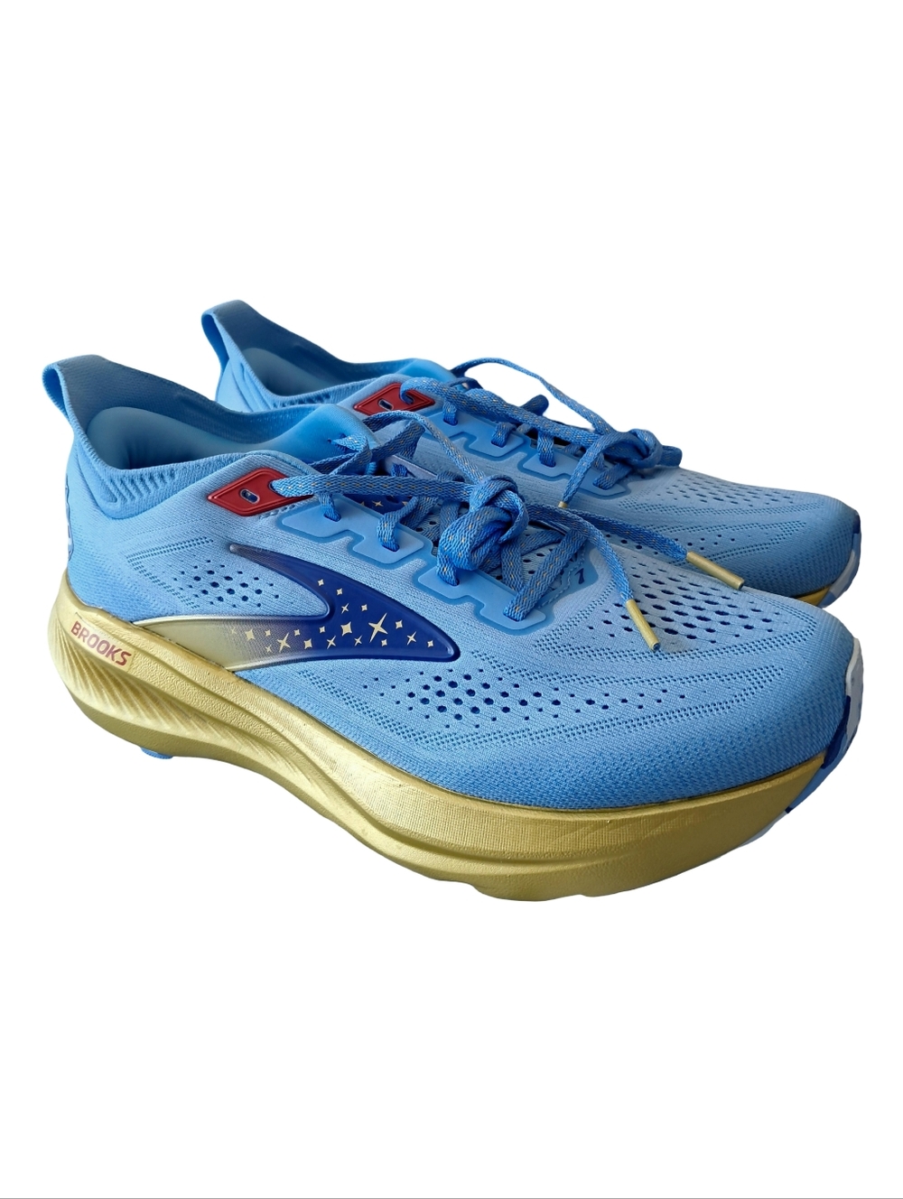 Brooks Glycerin 23 X Disney Genie Aladdin Mens Running Shoes Size 10.5 Blue Gold - Picture 8 of 10